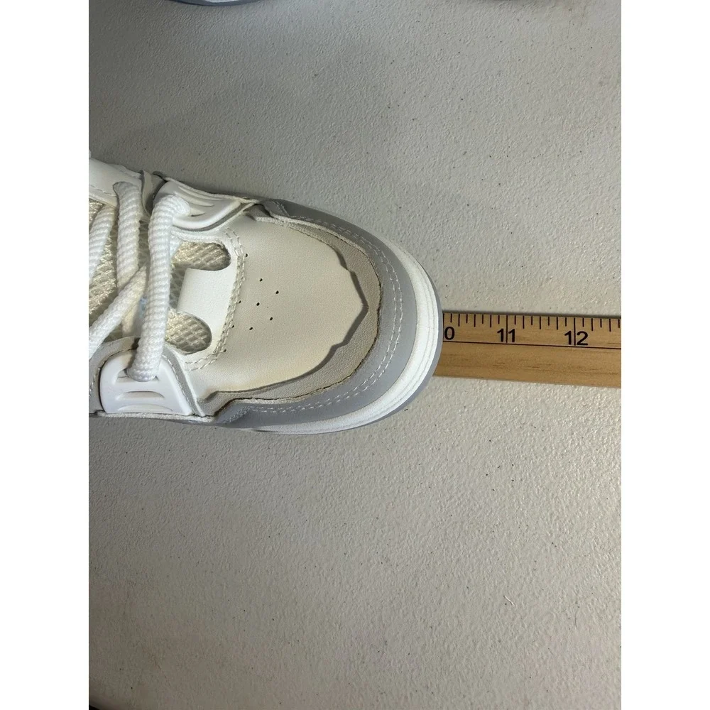 Skoo Wood ADERSTAR Mens 7.5 / EU 40 Sneakers Low Top Mesh White Grey Chunky